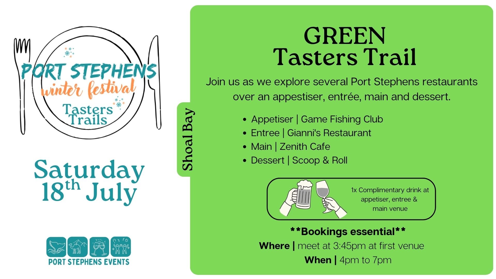Purple Tasters Trail Menu